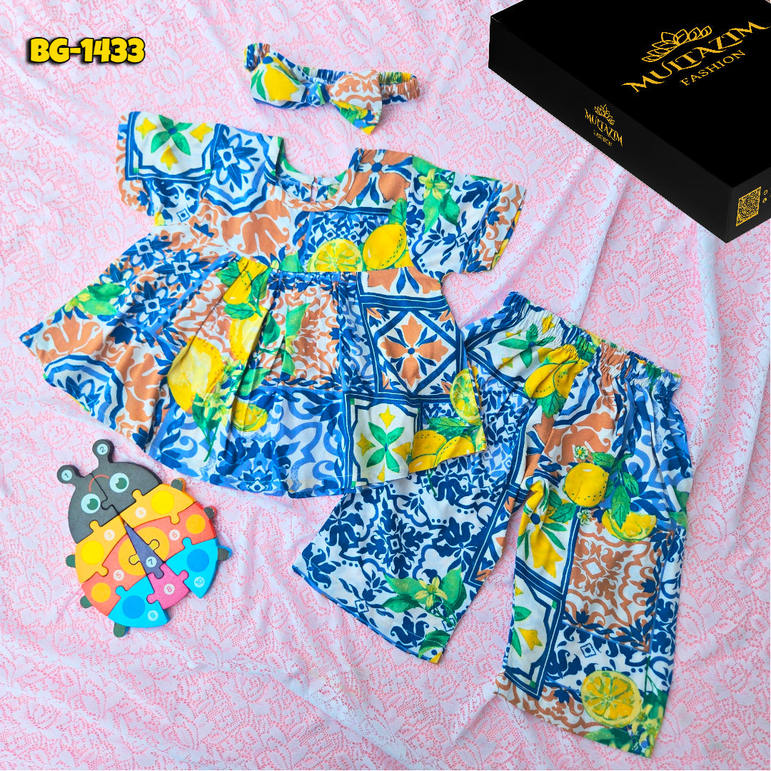 Baby girls Summer Tops & Pant Set BG-1433