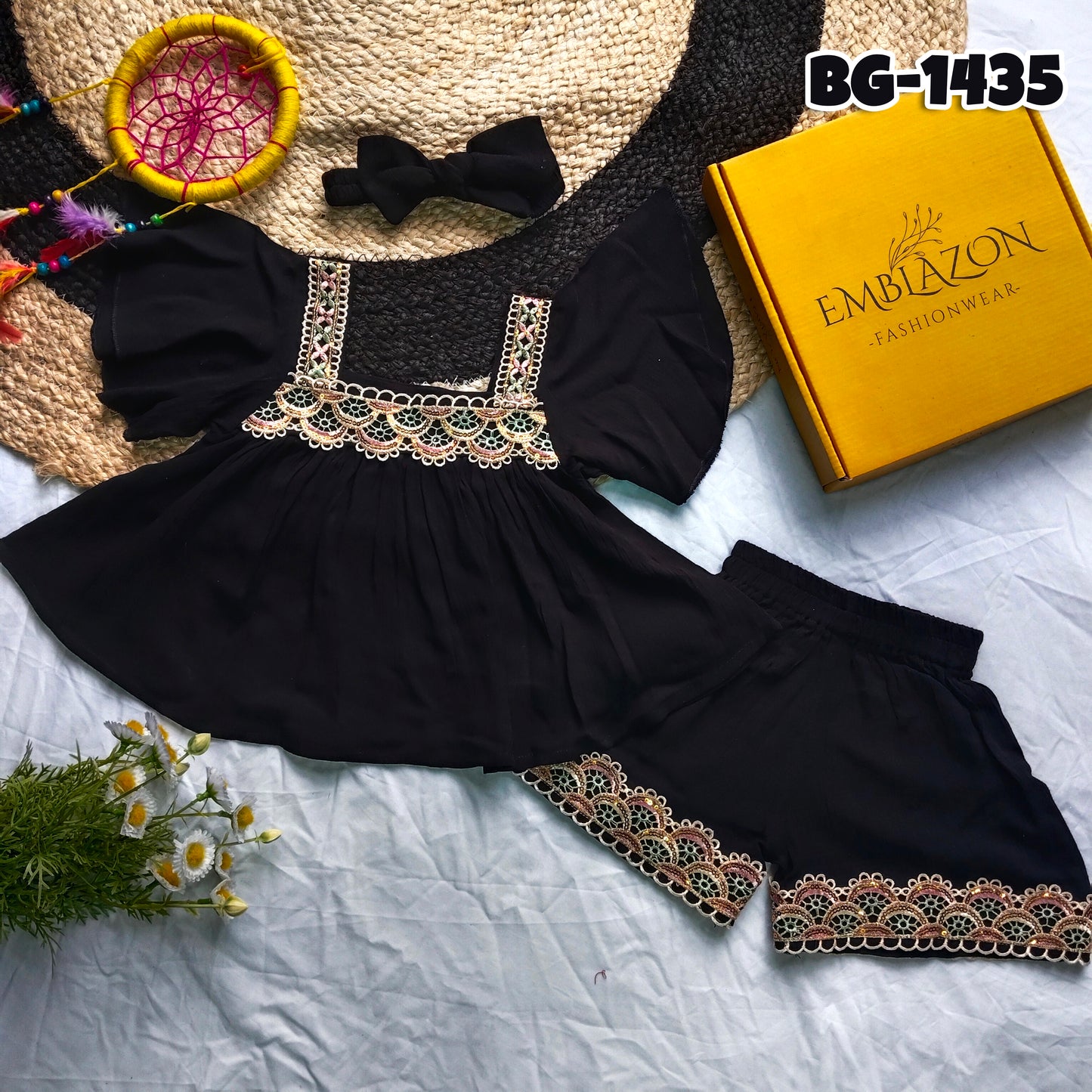 Baby Girl Party Tops & Pants Set BG-1435