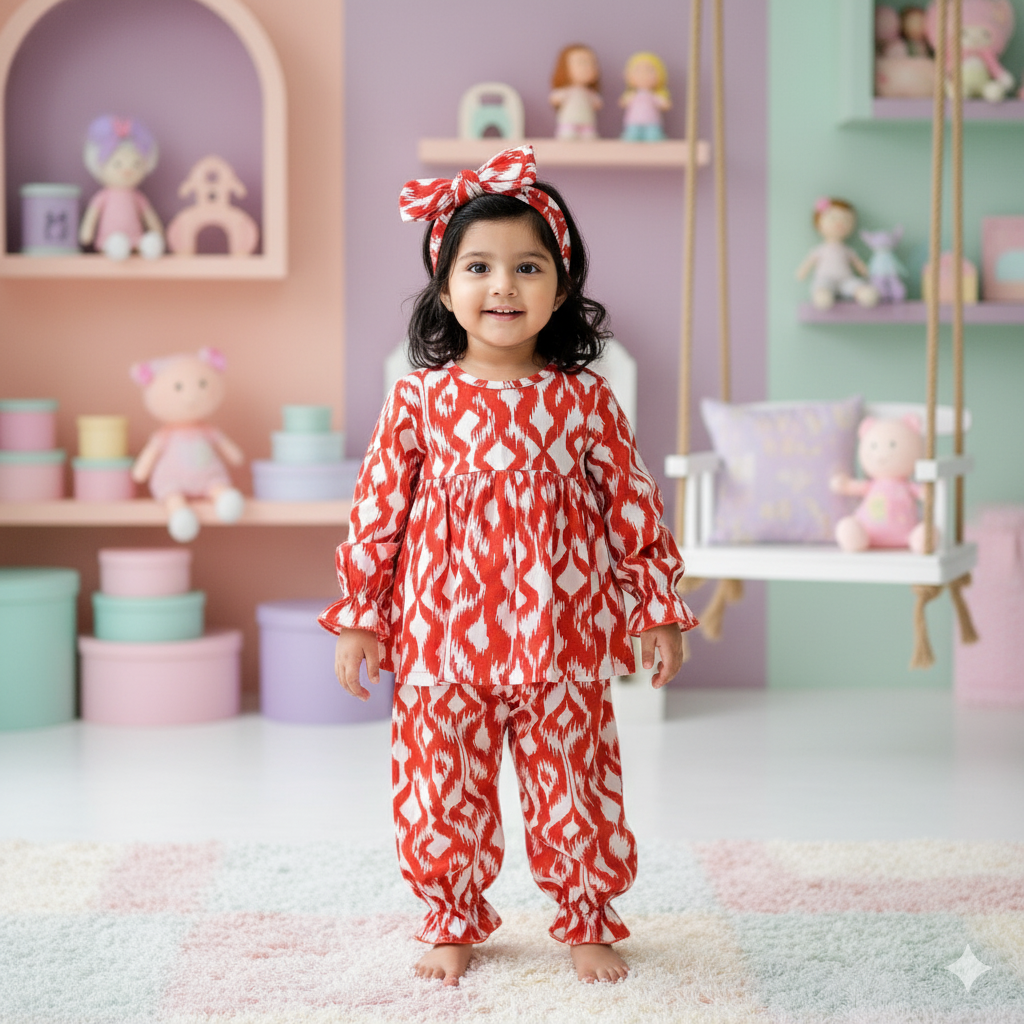 Baby girls Full-Sleeves Tops and Pant Set-BG-1454