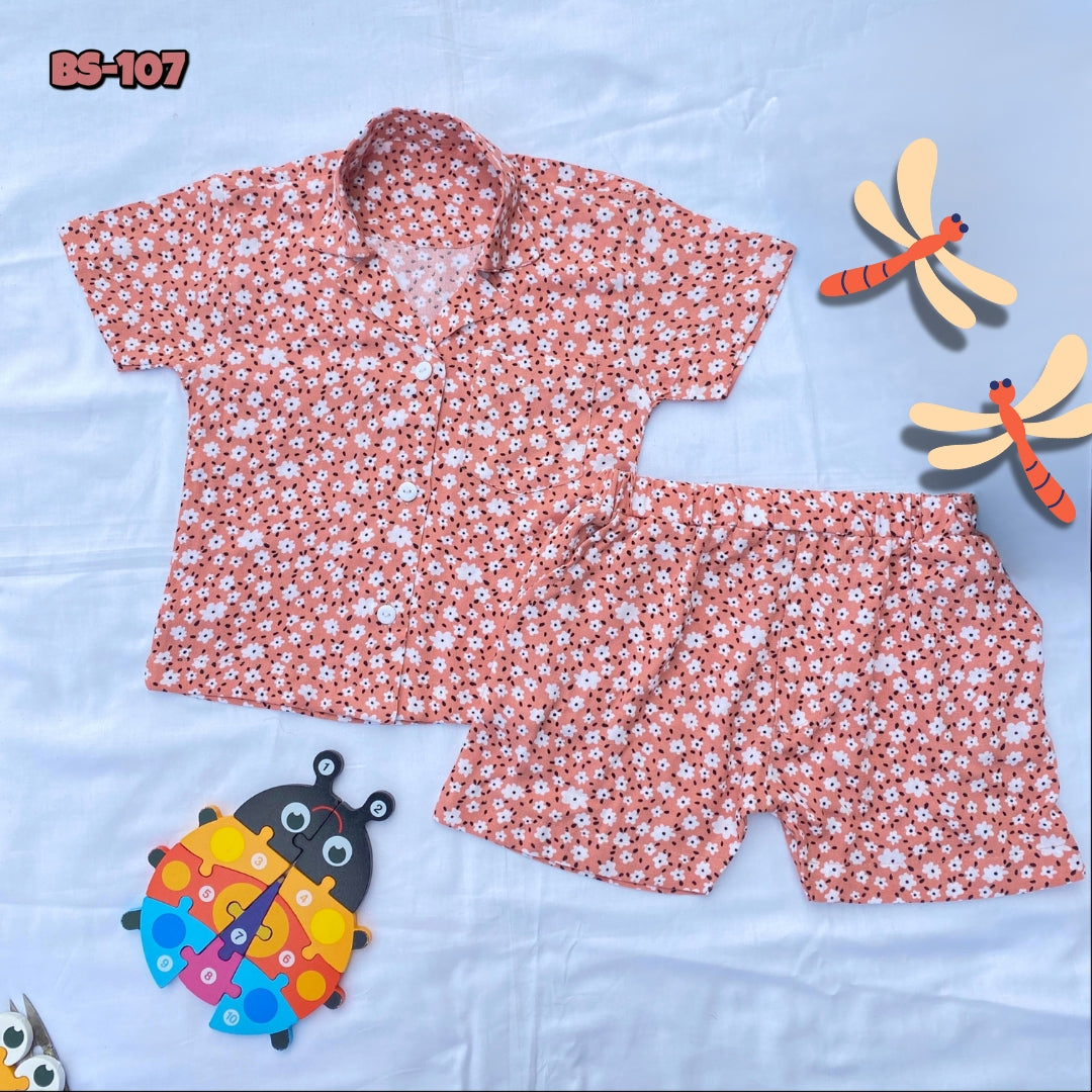 Boys Summer Shirt & Half Pant Set-BS-107