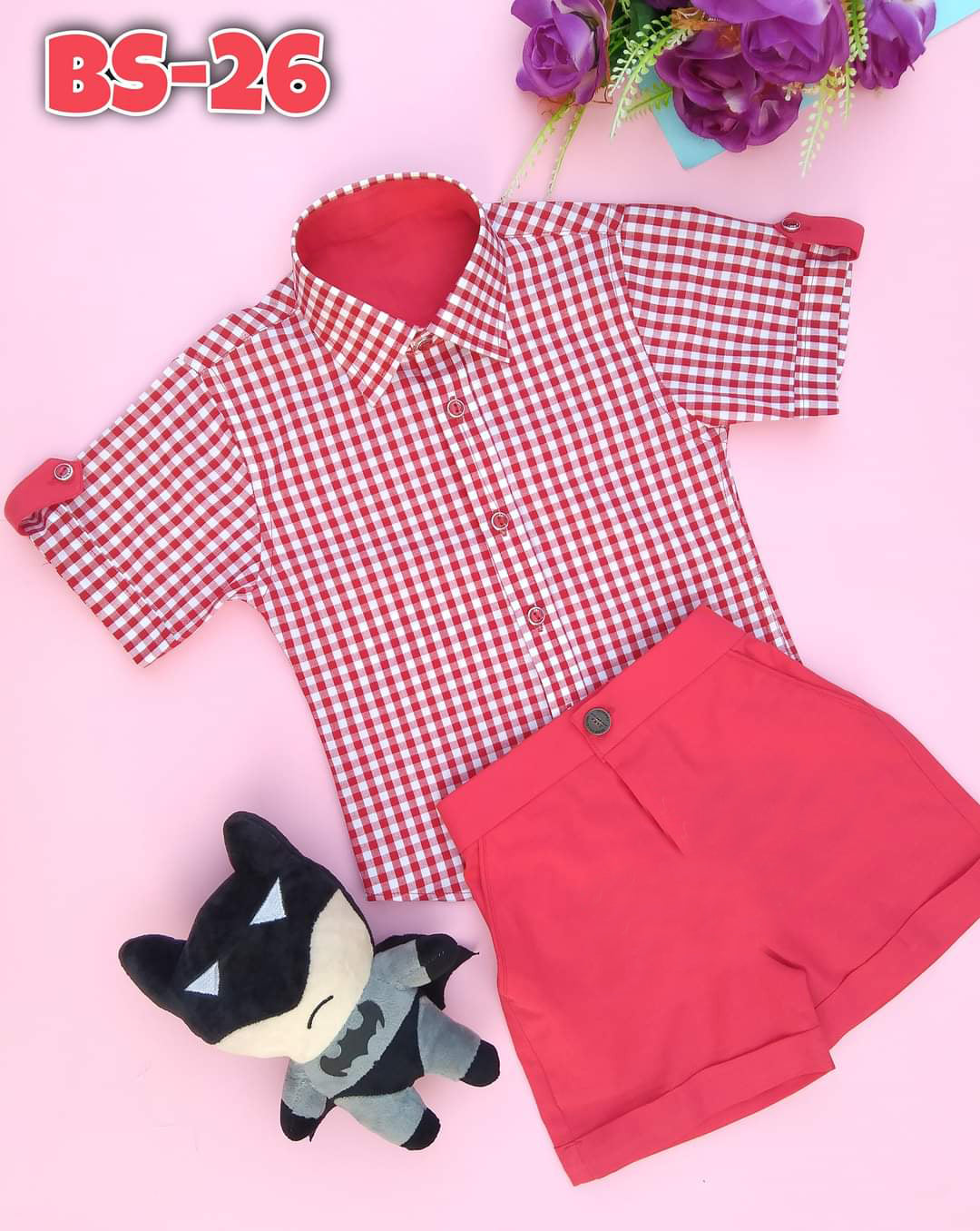 Boys Summer Shirt & Half Pant Set-BS-26