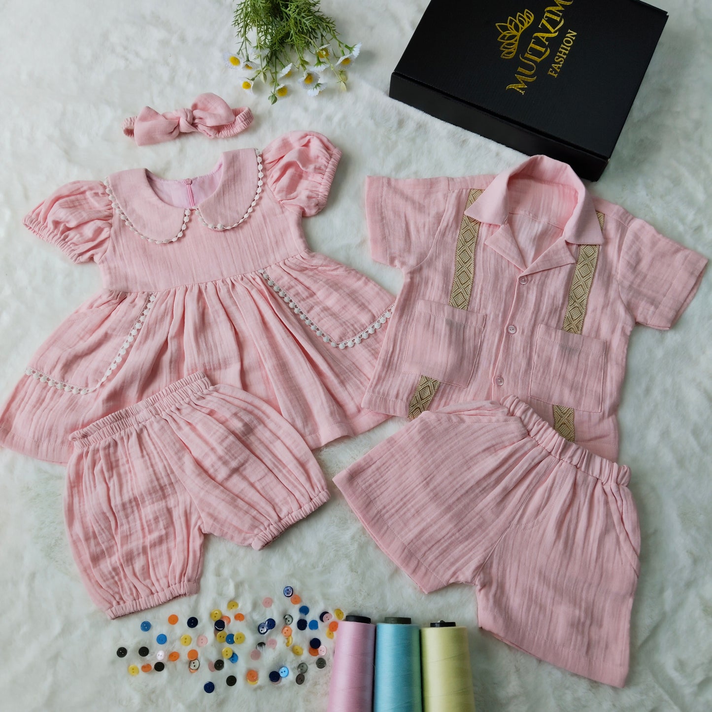 Kids Summer Shirt and Frock Combo Set-01