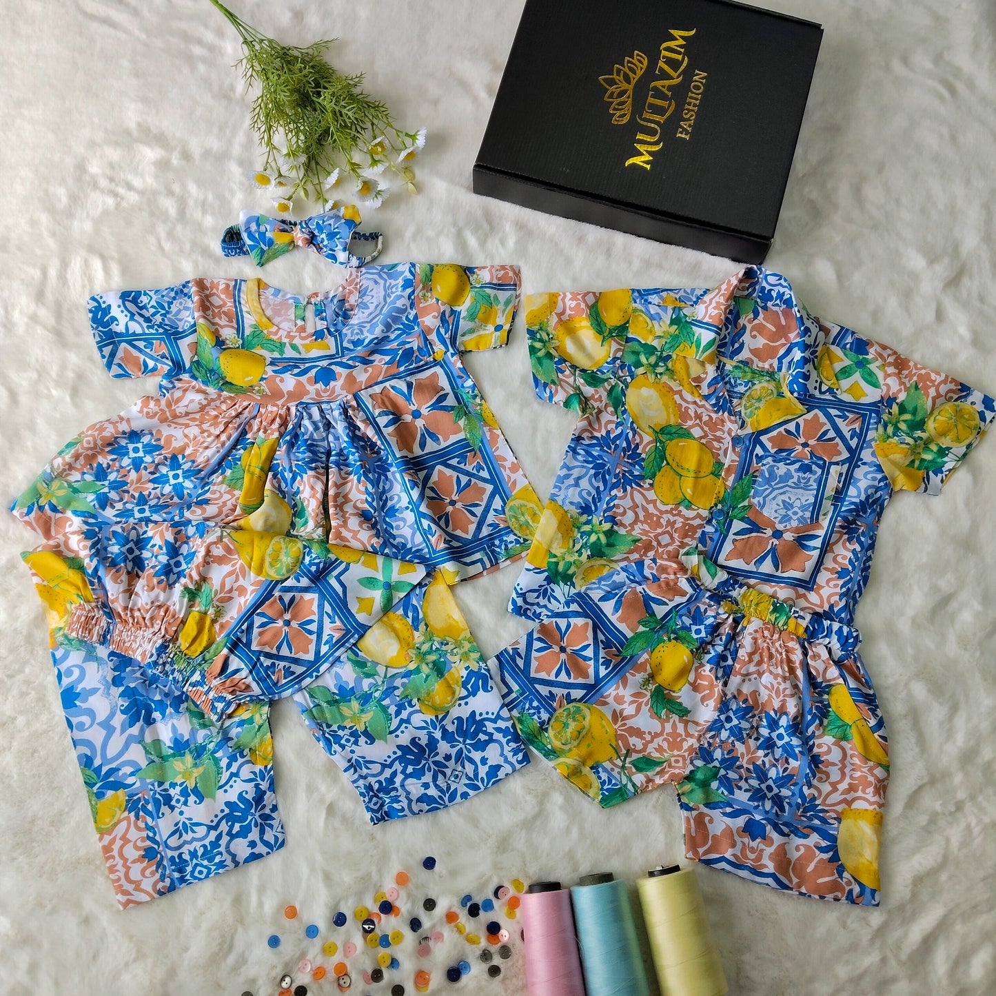 Kids Summer Shirt and Frock Combo Set-06