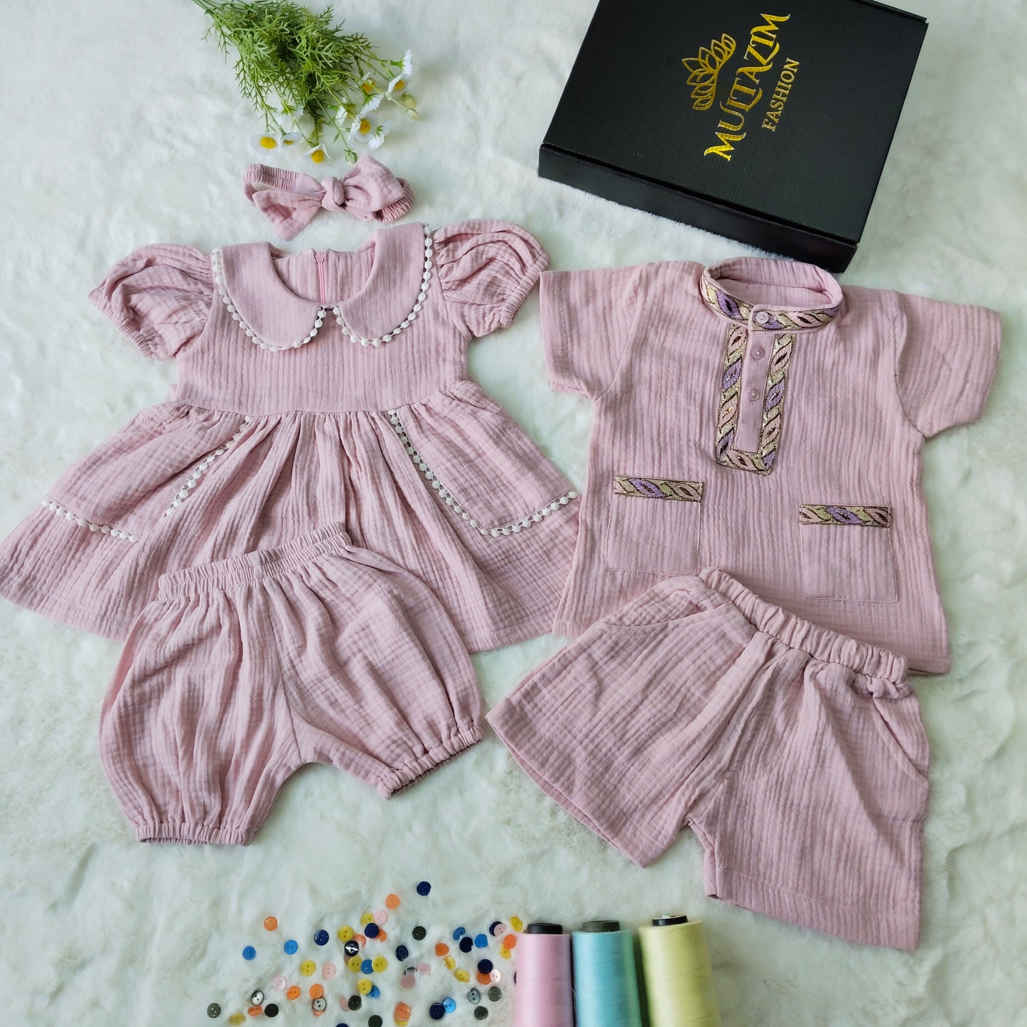 Kids Summer Shirt and Frock Combo Set-03