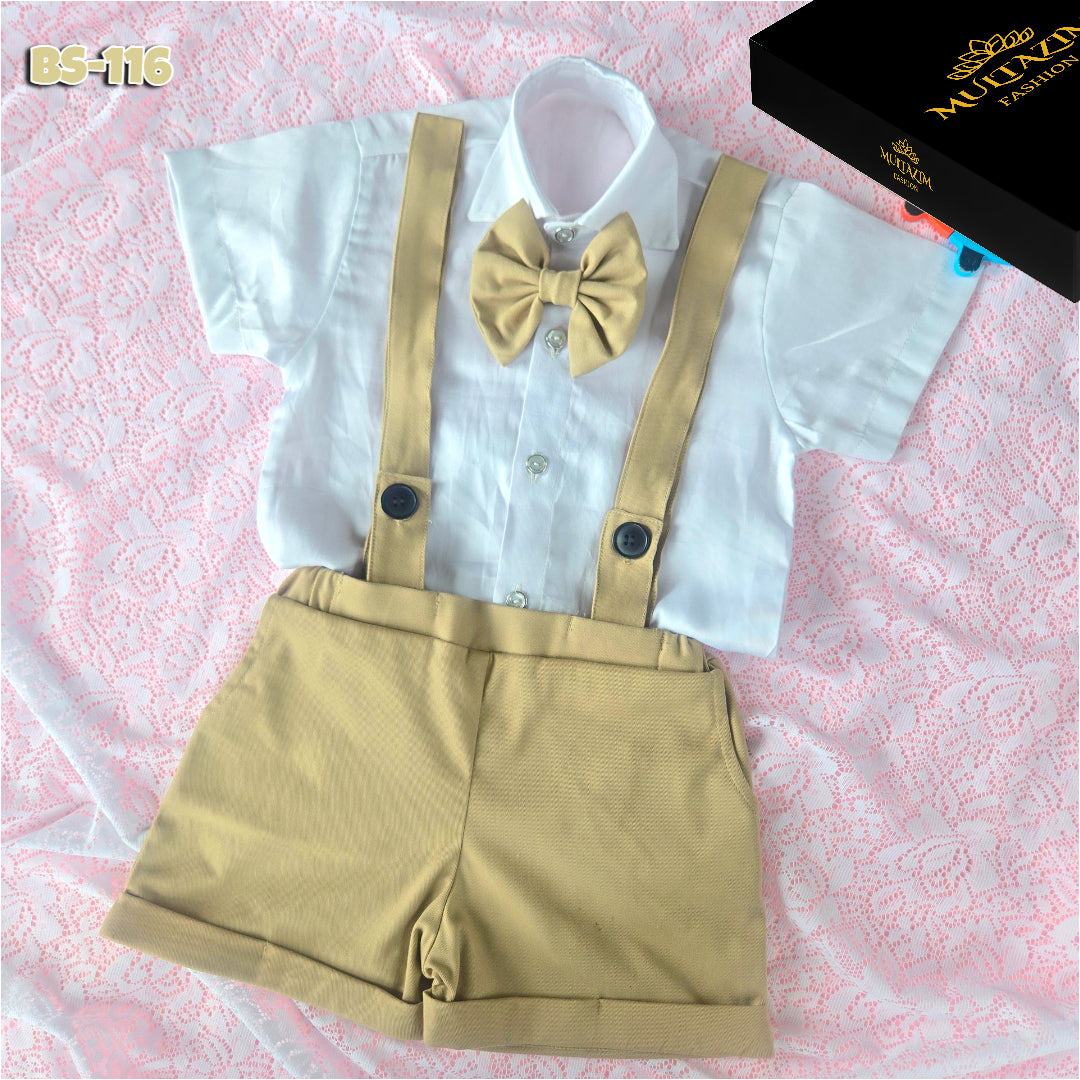 Boys Summer Shirt & Half Pant Set-BS-116