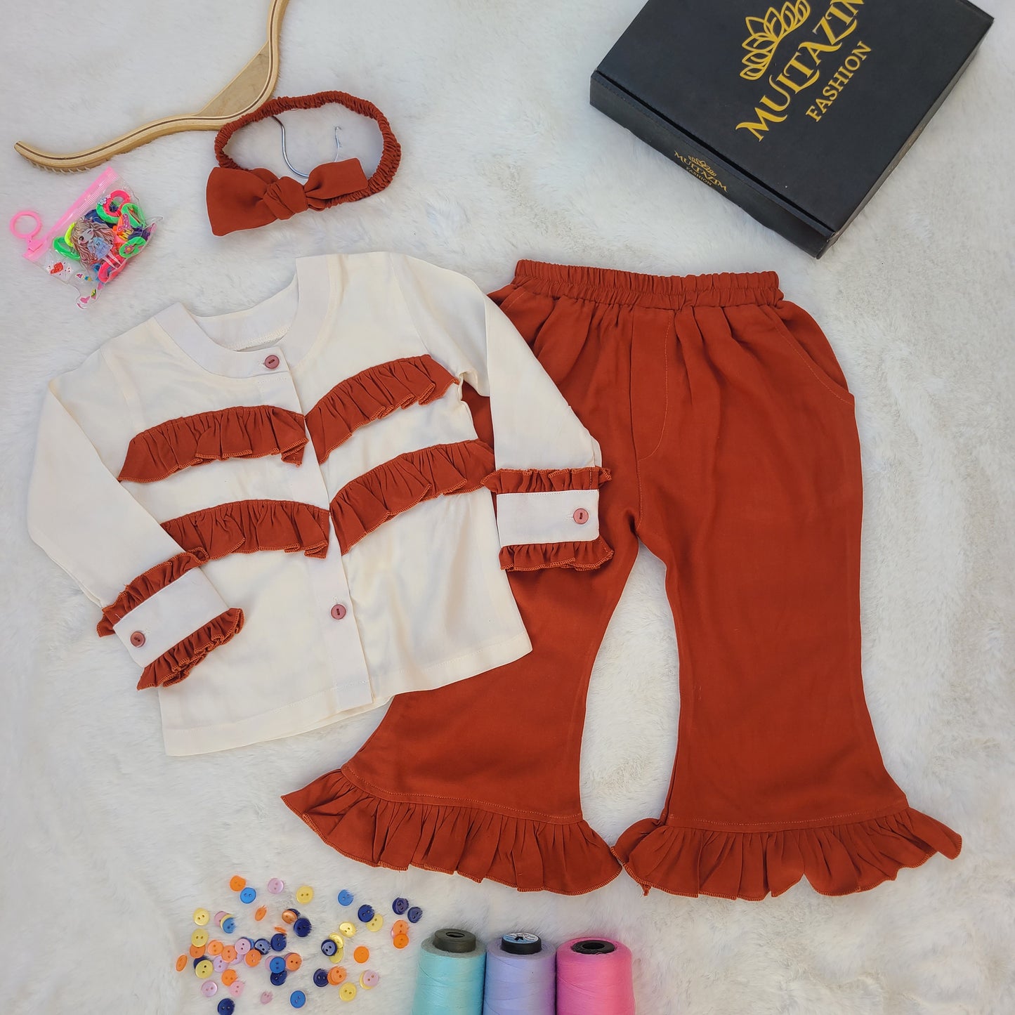 Baby girls Full-Sleeves Tops and Pant Set-Code-1473