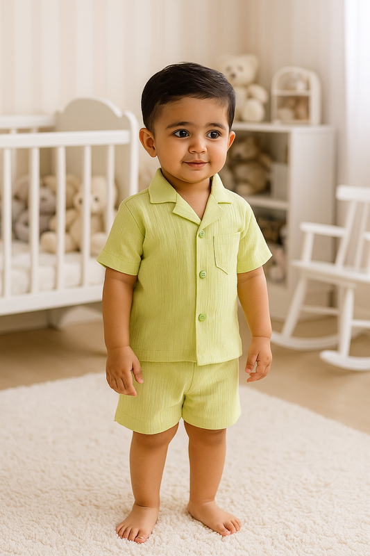 Boys Summer Shirt & Half Pant Set-BS-111