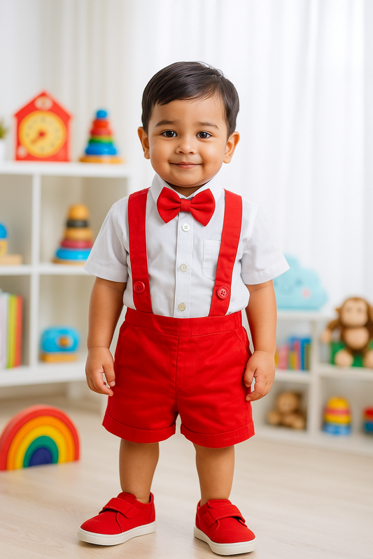 Boys Summer Shirt & Half Pant Set-BS-117