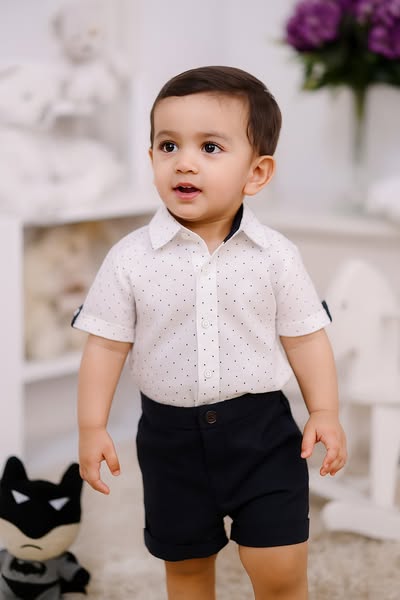 Boys Summer Shirt & Half Pant Set-BS-18