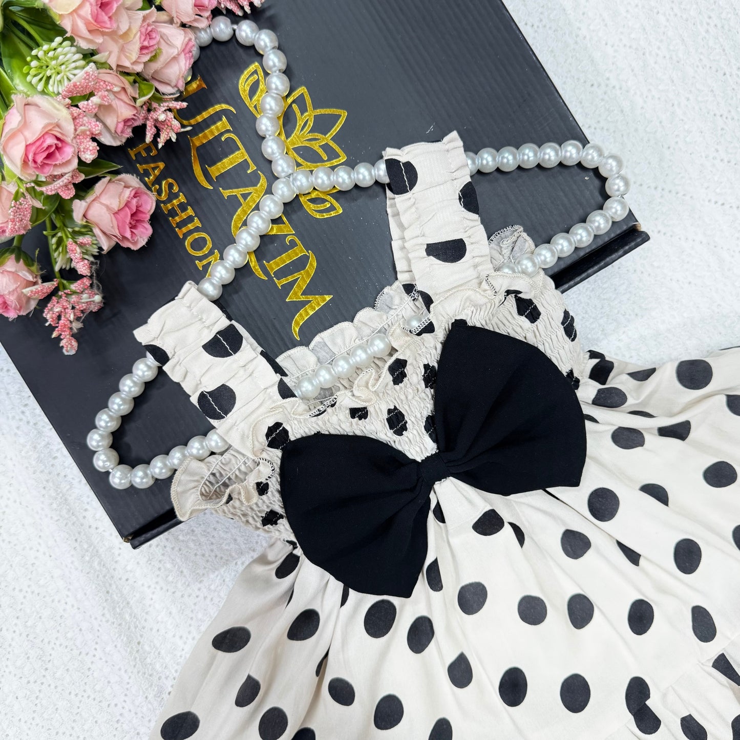 Polka Princess Frock Set Code-1651