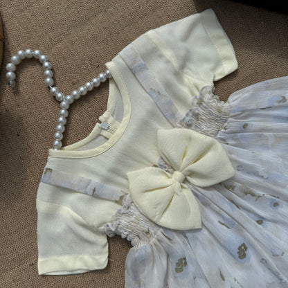 Ivory Blossom Frock Set Code-1670