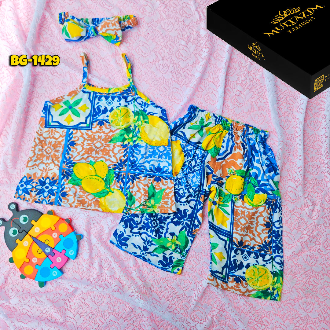 Baby girls Summer Tops & Pant Set BG-1429