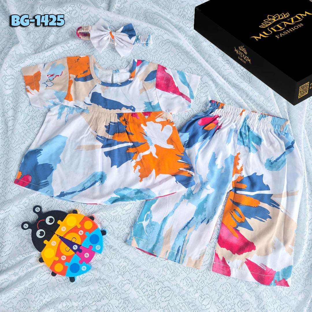 Baby girls Summer Tops & Pant Set BG-1425