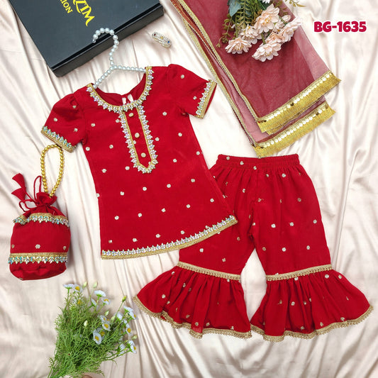 Mystic Desert Moon Sharara Suit with Matching Potli Bag Code-BG-1635