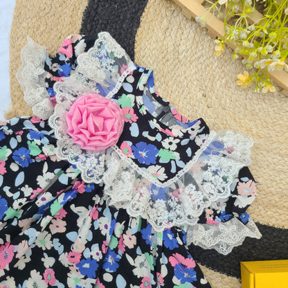 The Midnight Rose Garden Frock-BG-1563