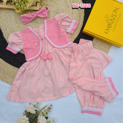 Charming Chikankari Frock-BG-1568