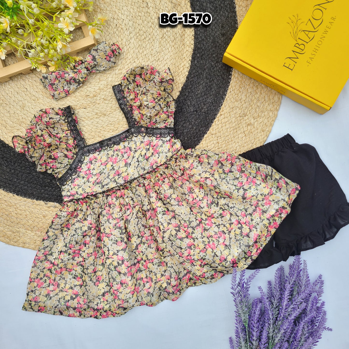Dahlia Noir Dress Set-BG-1570