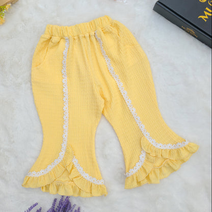 Sunshine Butterfly Check Summer T-Shirt Tops & Pant Set Code-BG-1606