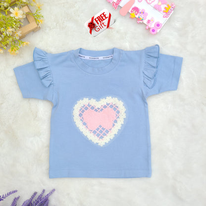 Cloud & Bloom Check Summer T-Shirt Tops & Pant Set Code-BG-1609