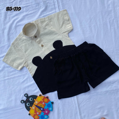Boys Summer Shirt & Half Pant Set-BS-110