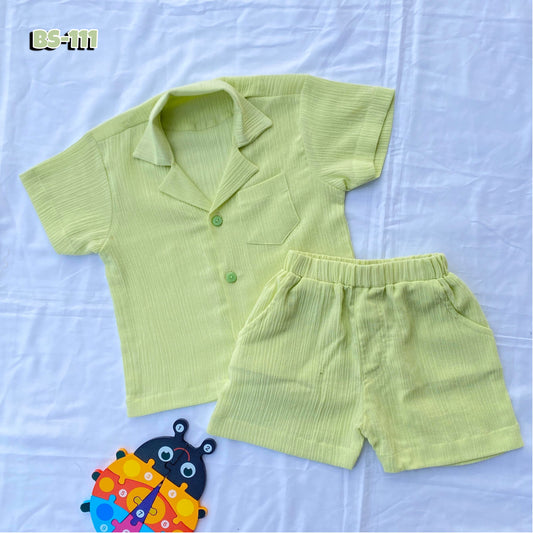 Boys Summer Shirt & Half Pant Set-BS-111