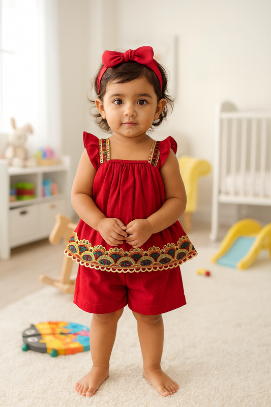 Baby girls Summer Tops & Pant Set BG-1437