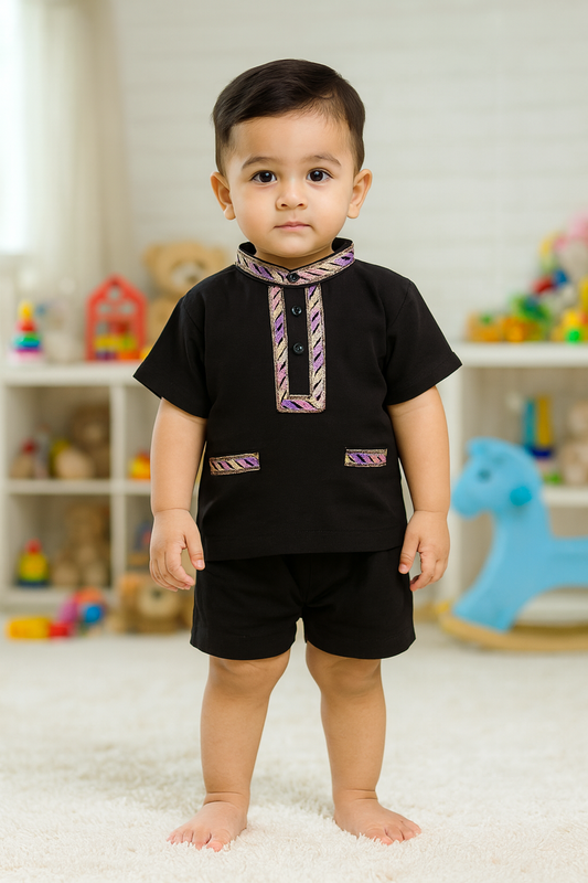 Boys Summer Fotua & Half Pant Set-BS-125