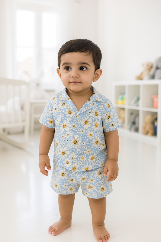 Boys Summer Shirt & Half Pant Set-BS-104