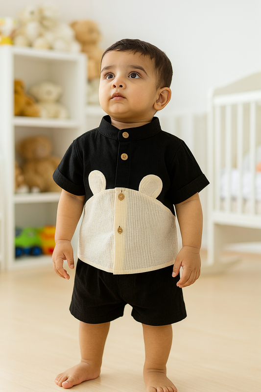 Boys Summer Shirt & Half Pant Set-BS-109