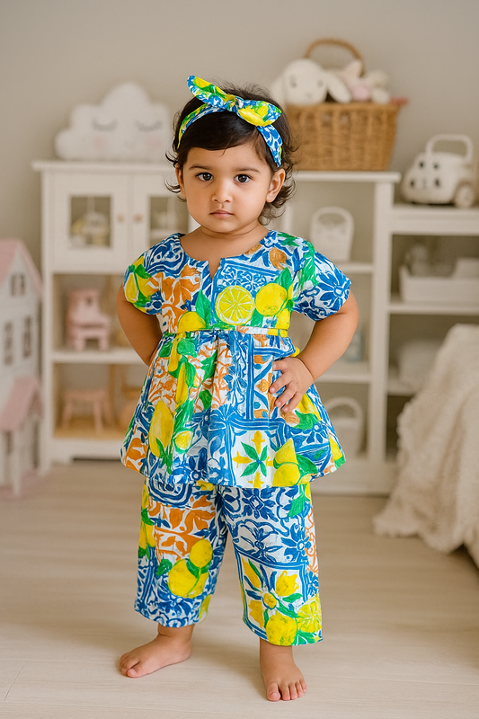 Baby girls Summer Tops & Pant Set BG-1433