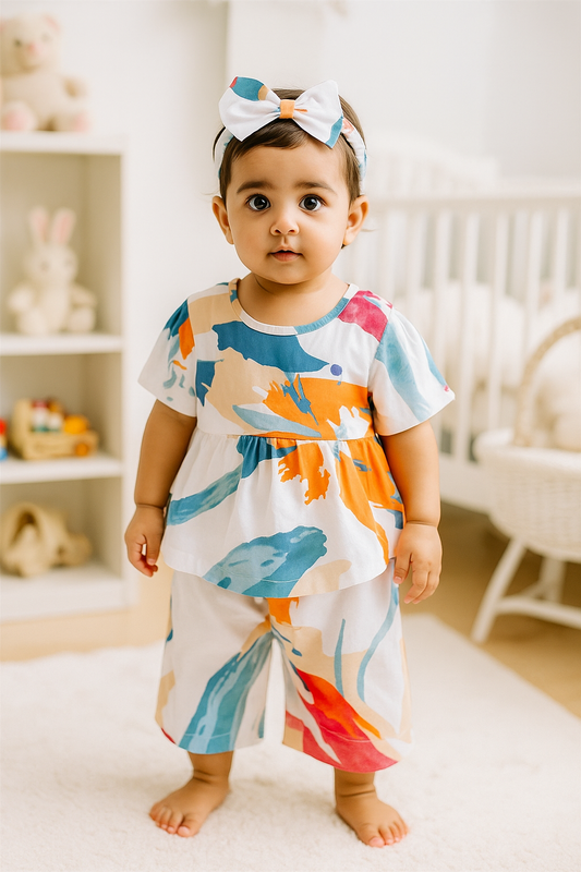 Baby girls Summer Tops & Pant Set BG-1425