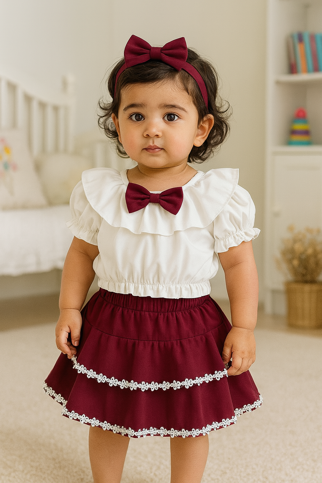 Baby girls Summer Sort Tops & Sort Skirt Set BG-1005