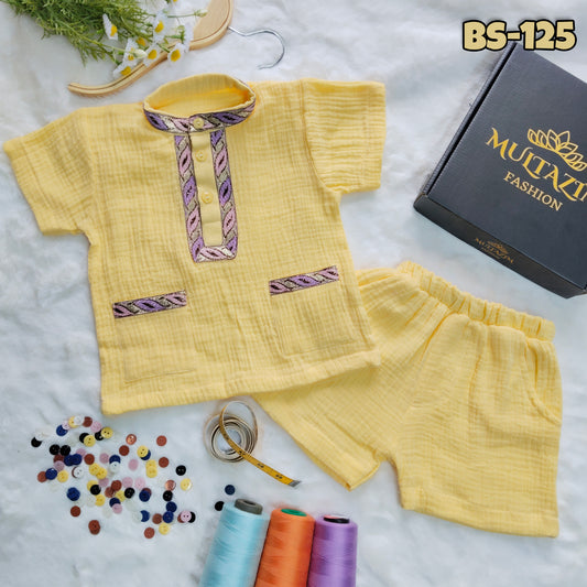 Boys Summer Fotua & Half Pant Set-BS-125