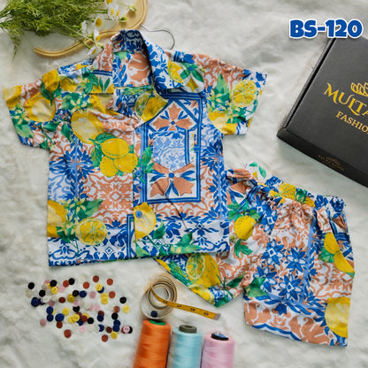 Boys Summer Shirt & Half Pant Set-BS-120
