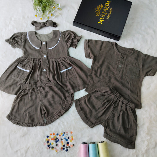 Kids Summer Shirt and Frock Combo Set-02