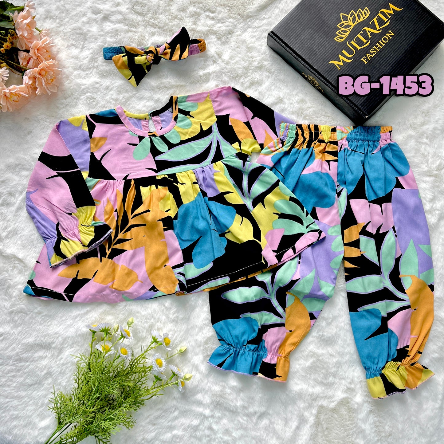 Baby girls Full-Sleeves Tops and Pant Set-BG-1453