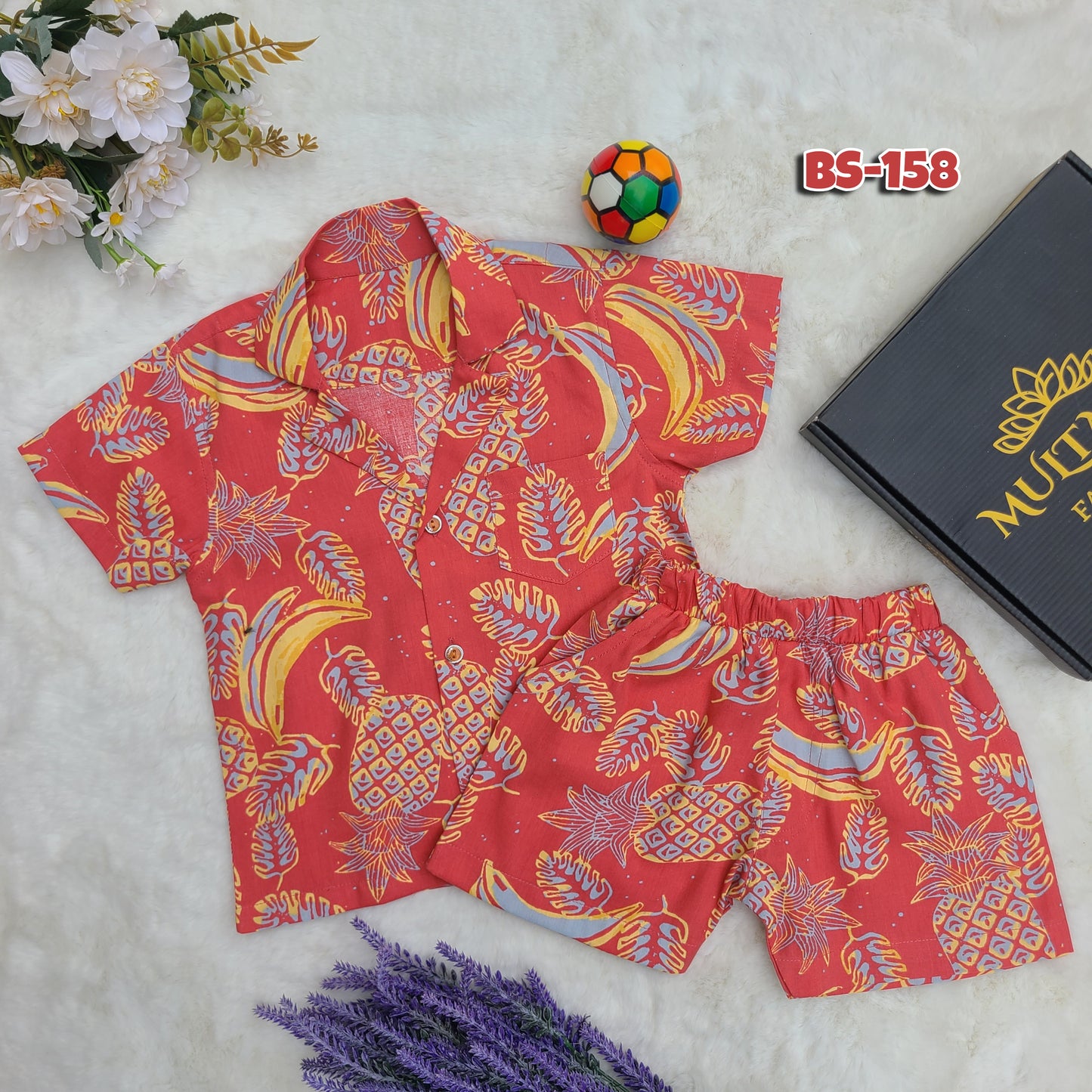 The Fruit Punch Half Shirt and Pants Set Code-BS-158