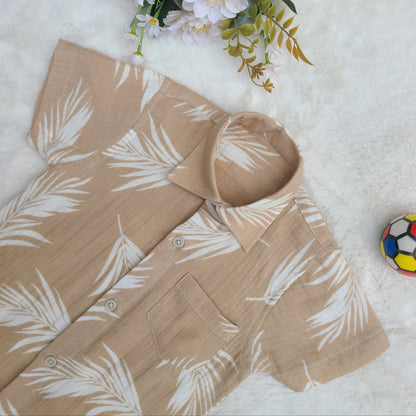 Feather & Sand Half Shirt and Pants Set Code-BS-160