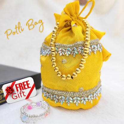 Basanti Bahar– Fagun Special Lehenga set with Matching Potli Bag Code-BG-1535