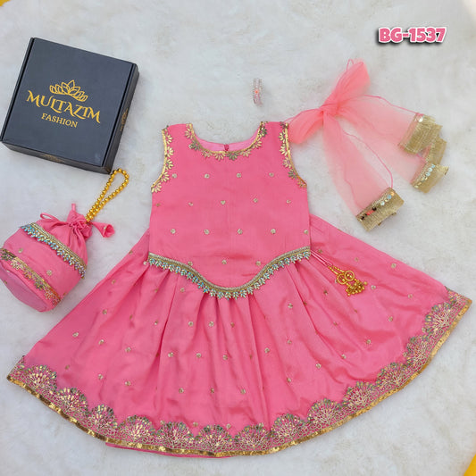 Gul-e-Bahar Lehenga set with Matching Potli Bag Code-BG-1537