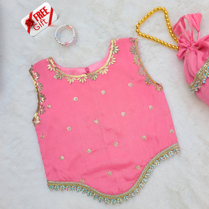 Gul-e-Bahar Lehenga set with Matching Potli Bag Code-BG-1537