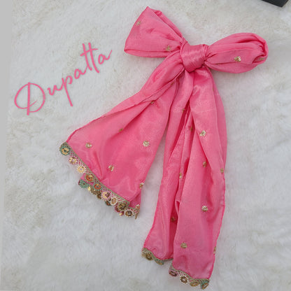 Meher-e-Gulabi Gharara Set with Matching Potli Bag Code-BG-1532