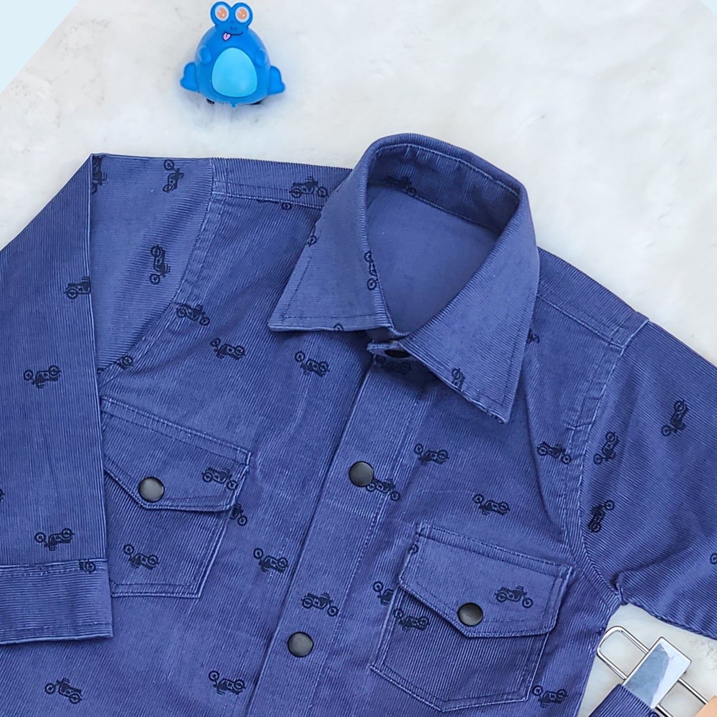 The Biker Blue Cord Set Code-BS-142