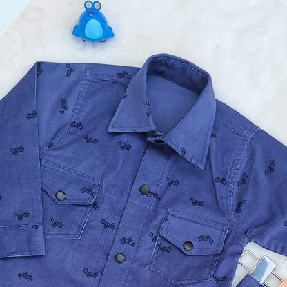 The Biker Blue Cord Set Code-BS-142