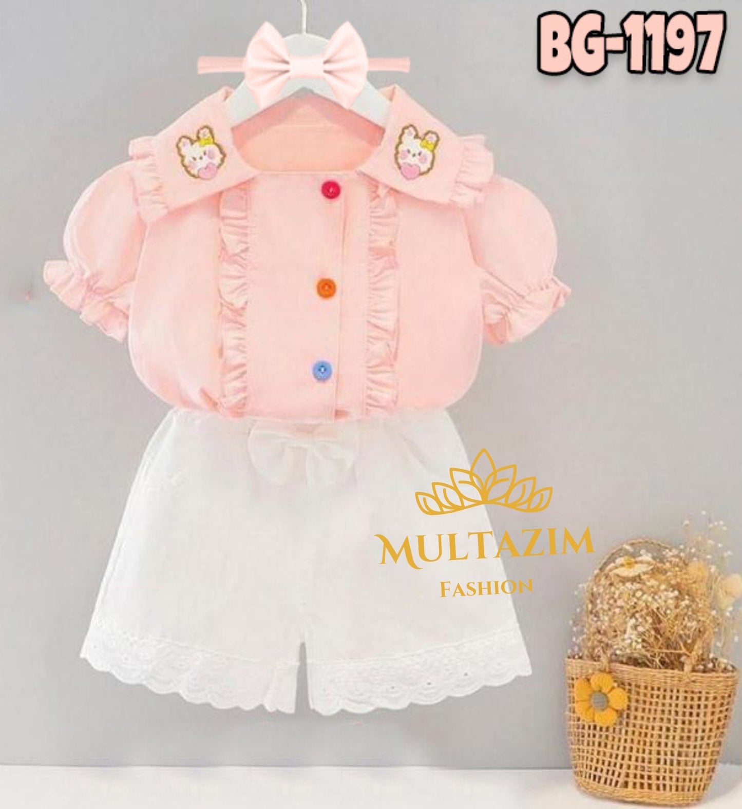 Baby girls Summer Tops & Pant Set BG-1183