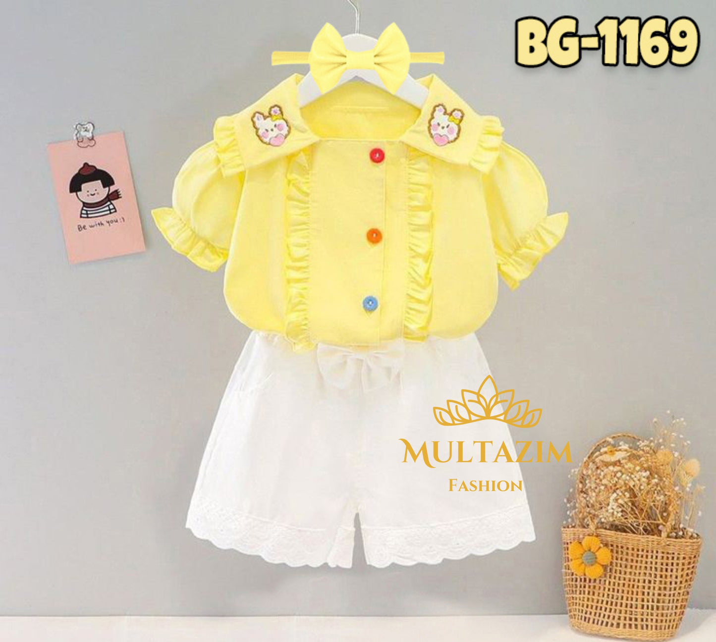 Baby girls Summer Tops & Pant Set BG-1183