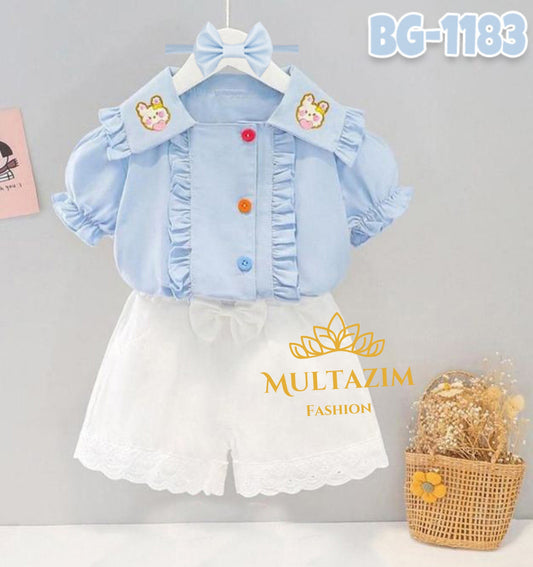 Baby girls Summer Tops & Pant Set BG-1183